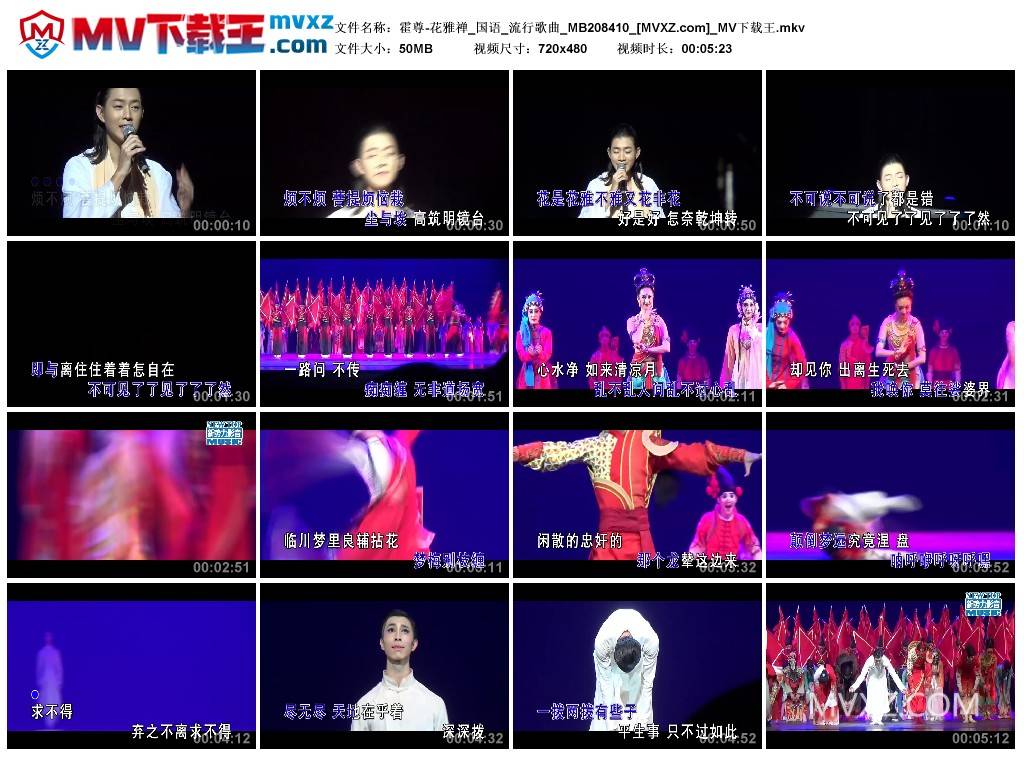 霍尊-花雅禅_国语_流行歌曲_MB208410